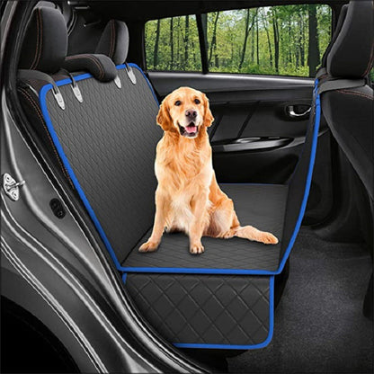 US Local Dog Car Seat Cover View Mesh Pet Carrier Hammock Safety Protector Car Rear Back Seat Mat With Zipper And Pocket For Travel