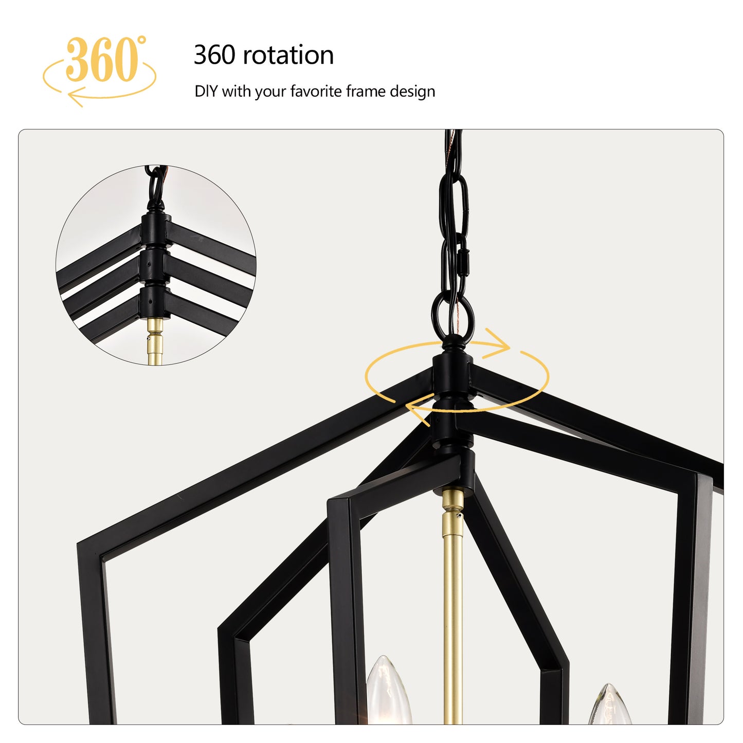 US Local 8-Light Lantern Tired Farmhouse Ceiling Hanging Light Black Chandelier Metal Modern Pendant Light Fixtures For Kitchen Island Dining Room Living Room Foyer Entryway E12 Bulbs Not Included