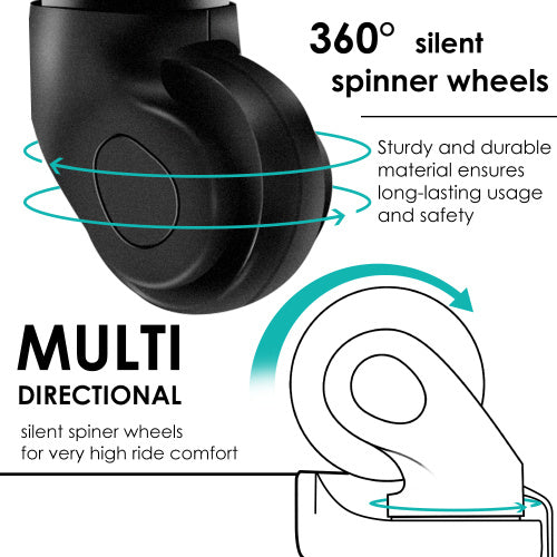 UK Local ABS Hard Shell Travel Trolley Suitcase 4 Wheel Luggage Set Hand Luggage, 28