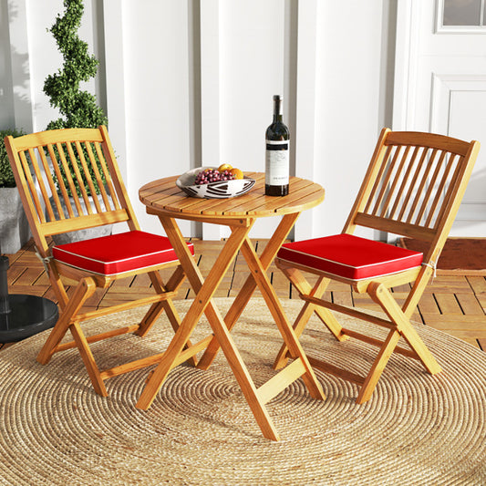 US Local Outdoor Folding Chairs With Seat Cushions Set Of 2