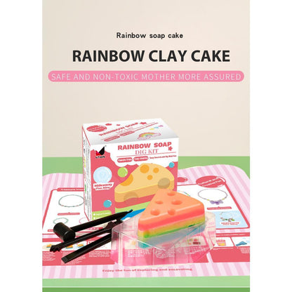 US Local Rainbow Clay Cake, Safe And Non-toxic Materials, Suitable For Children And Teenagers, Children's Early Education Toys, Cognitive Training Toys
