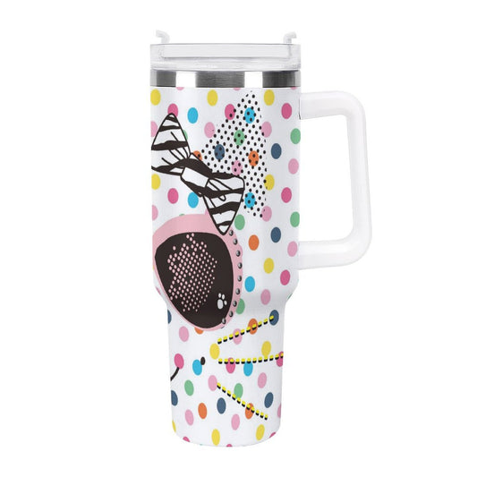 PHDT00269 POD US Local Tumbler 40 oz Large Capacity Car Cup Cat, Wave Point