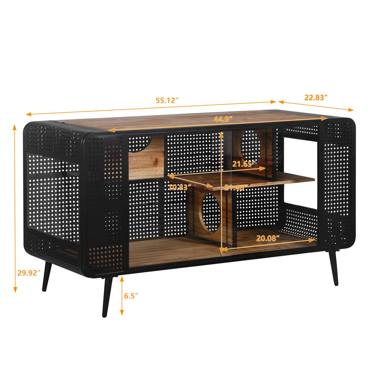 US Local Spacious Cat House With Tempered Glass For Living Room, Hallway