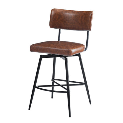 US Local 26 Inch Retro Rotating Bar Stool 2-piece Set