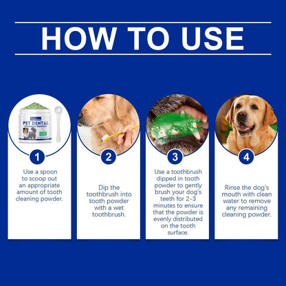 US Local Yeagerbong Dog Tooth Cleaning Powder Gently Cleans Tartar Stains And Freshens Breath