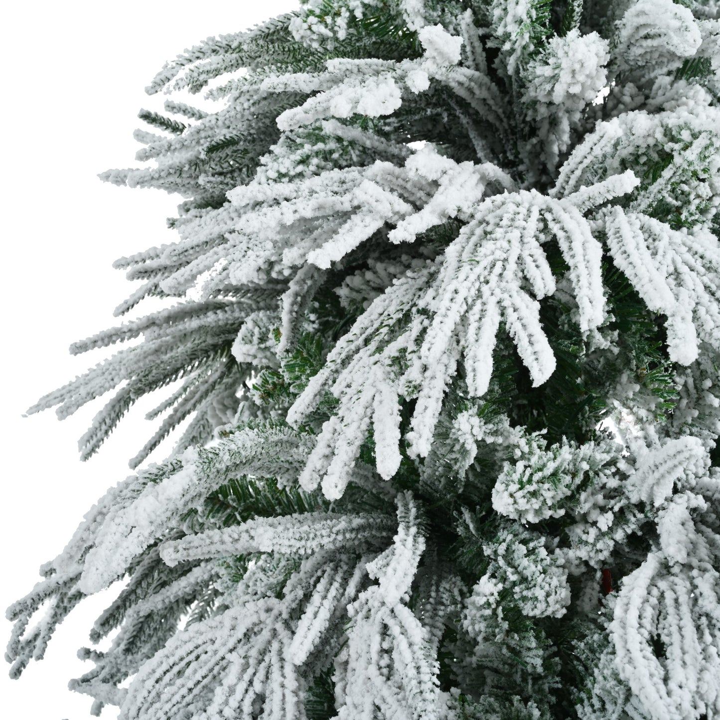 US Local 6 Feet Pre-installed Spruce Snow Cover Christmas Tree With 300 Multi-color LED Lights