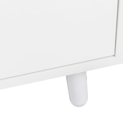 US Local 63W Large Kitchen Hutch Cabinet, Freestanding Pantry Cabinets Storage Kitchen Cupboard With 4 Doors, 4 Drawers & Microwave Shelf, White