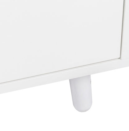 US Local 63W Large Kitchen Hutch Cabinet, Freestanding Pantry Cabinets Storage Kitchen Cupboard With 4 Doors, 4 Drawers & Microwave Shelf, White