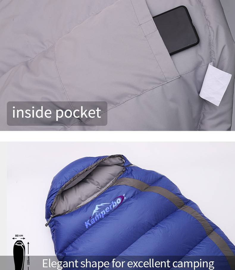 US Local Kamperbox Sleeping Bag Winter Low-temperature Down Sleeping Bag Camping