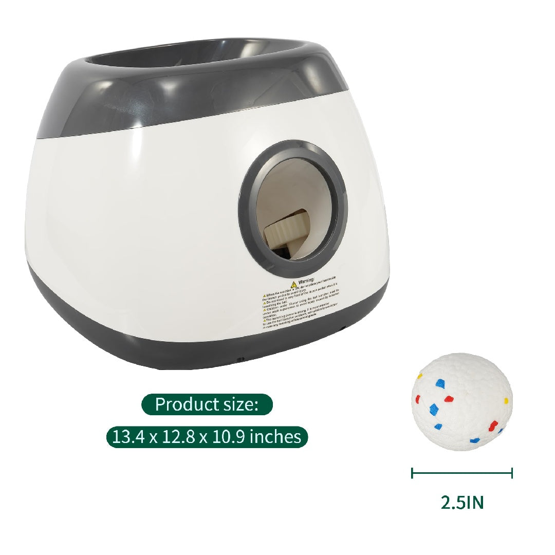 US Local Only Supports Self Pickup  Dog Ball Thrower, Automatic Ball Launcher, Indoor-Outdoor Interactive Dog Toy With Three Scopes, Includes Balls And A Data Cable, Grey-Green