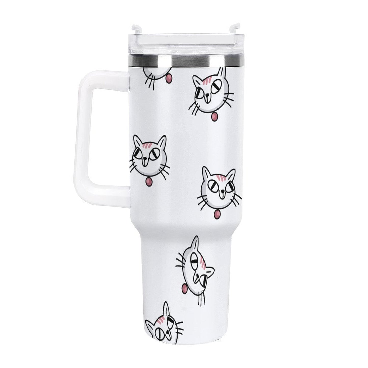 PHDT00255 POD US Local Tumbler 40 oz Large Capacity Car Cup Cat Cartoon