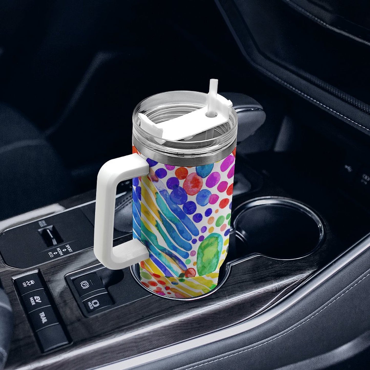 PHDT00540 POD US Local Tumbler 40oz Large Capacity Car Cup Watercolor, Dynamic