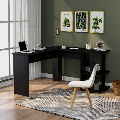 UK Local Corner Desk Office Desk For Home L-Shaped Desk Gaming Desk Large Computer Desk PC Laptop Study Gaming Table Workstation For Home Office, Easy To Assemble Black