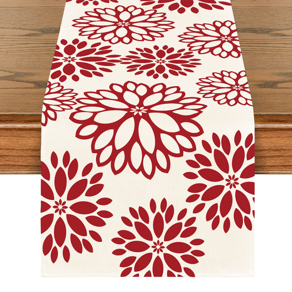 Art Table Runner Farmhouse Polyester Tablecloth