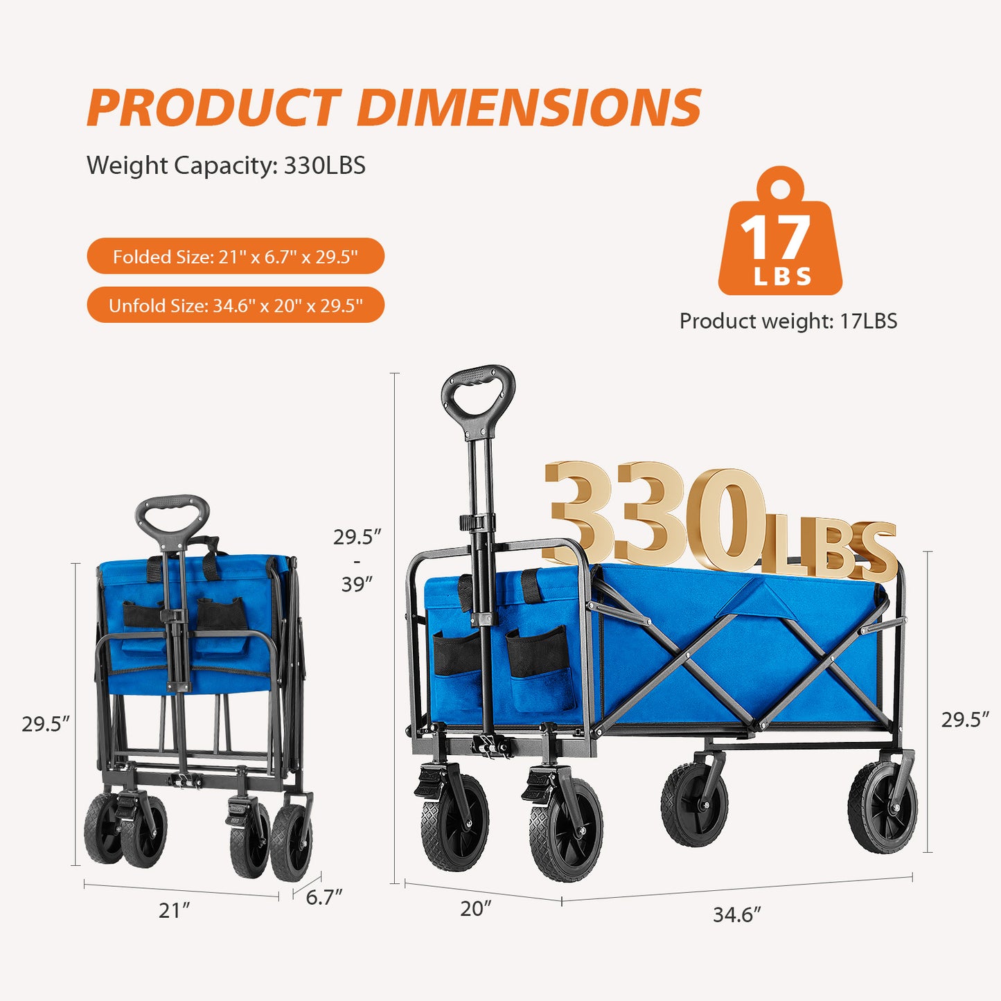 US Local Foldable Carriage For Camping And Shopping