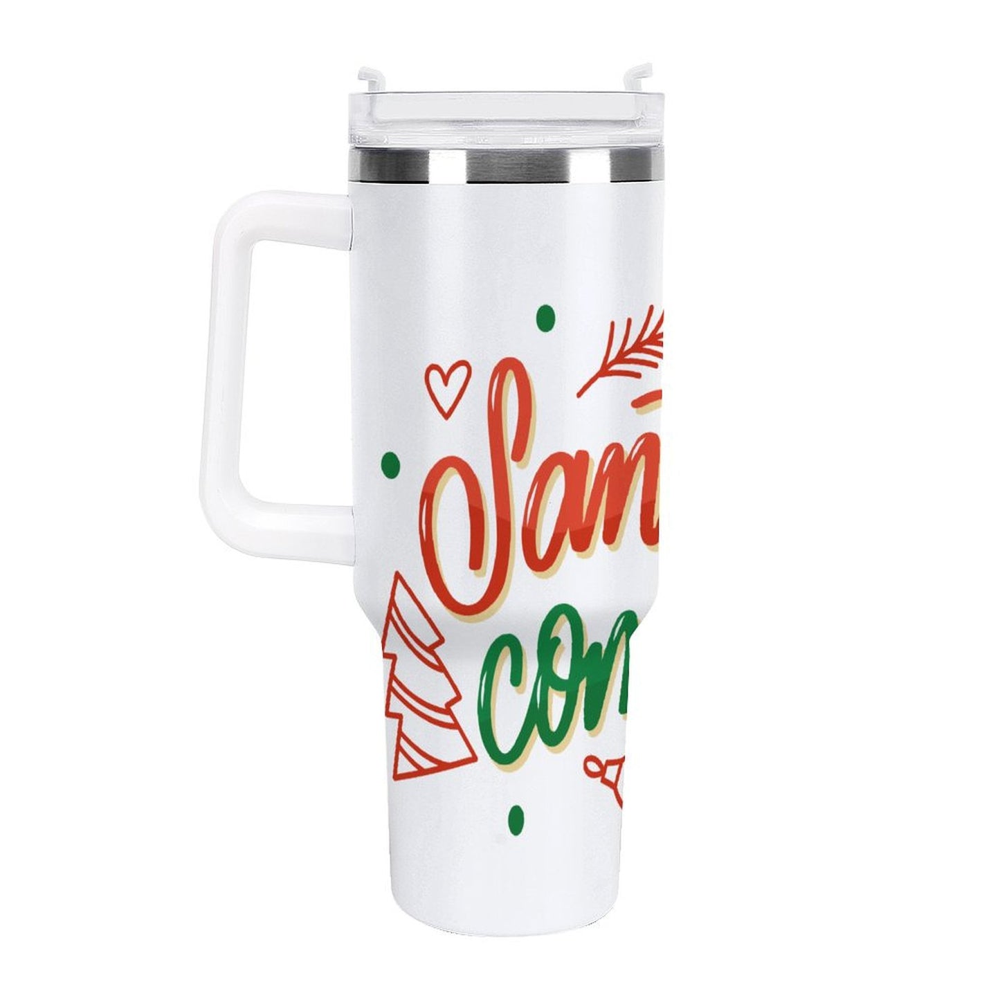 PHDT00088 POD US Local Tumbler 40 oz Large Capacity Car Cup Christmas Santais