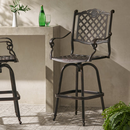 US Local CAST ALUMINUM BAR STOOL