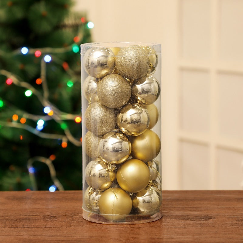 Christmas Ball Plastic Pendant Colorful Ball 3 Cm4cm6cm8CM Christmas Product Wholesale