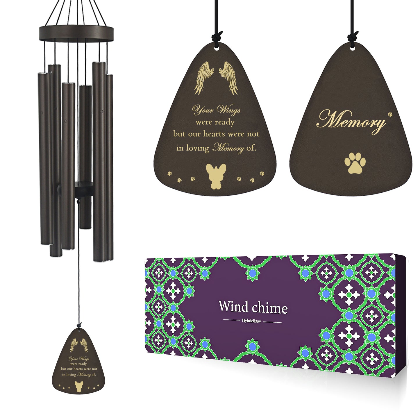 US Local Dog Memorial Gifts For Loss Of Dog, Pet Memorial Wind Chime, Loss Of Dog Sympathy Gift, Dog Remembrance Gift In Memory Of Dog Cat.