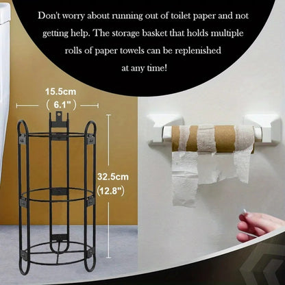 US Local Toilet Paper Holder With Shelf, Bathroom Freestanding Toilet Paper Holder, Clearance Disposal