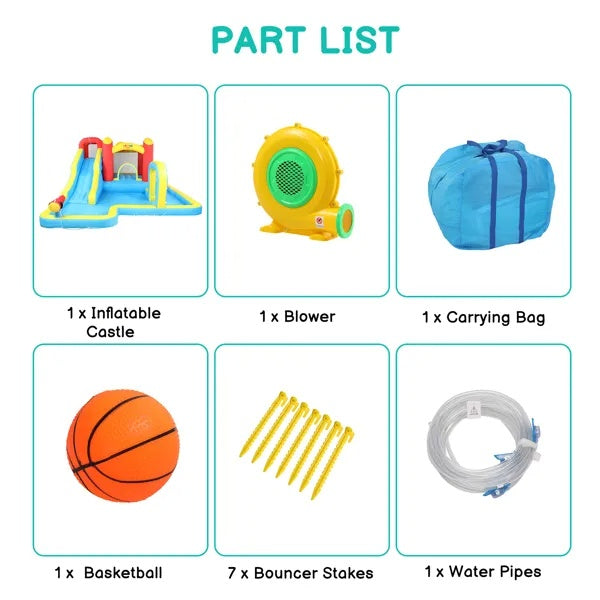 US Local 420D 840D Oxford Cloth Slide Pool Trampoline Red Yellow Blue Inflatable Castle