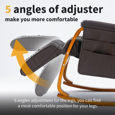 US Local MASSAGE Comfortable Relax Rocking Chair Brown