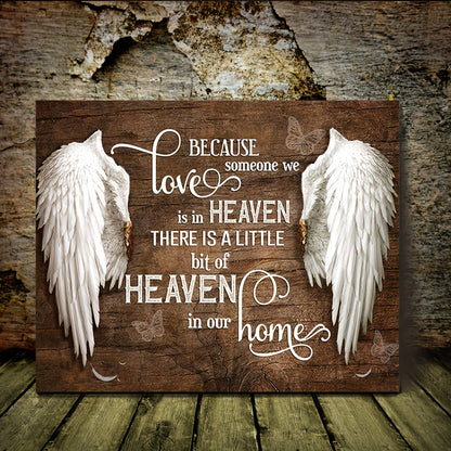 US Local 1 Wooden Frame Canvas Painting, Commemorative Wall Art Canvas Heavenly Angel Wings At Home, Framed Wall Art Print, Suitable For Living Room And Bedroom, Home Decoration, Holiday Gift For Her Or Him