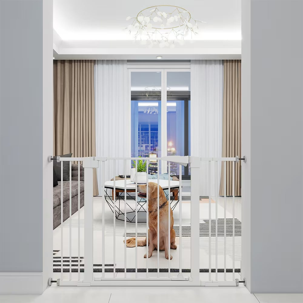 US Local High White Child Safety Gate For Baby Door Barrier With Extensions