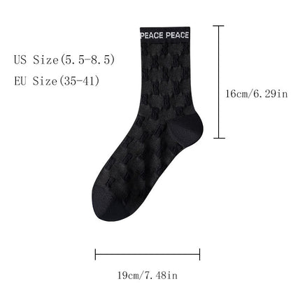 US Local 6 Pairs Womens Crew Socks Casual Knit Comfy Seamless Comfort Breathable Cool Dress Socks For Outdoor Sports Running Fitness Cycling
