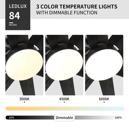 US Local Metallic Black Ceiling Fan