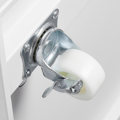 US Local Metal Printer Stand With Storage Small Space Mobile Printer Table With Door Adjustable Shelf Home Office Filing Cabinet On Wheels