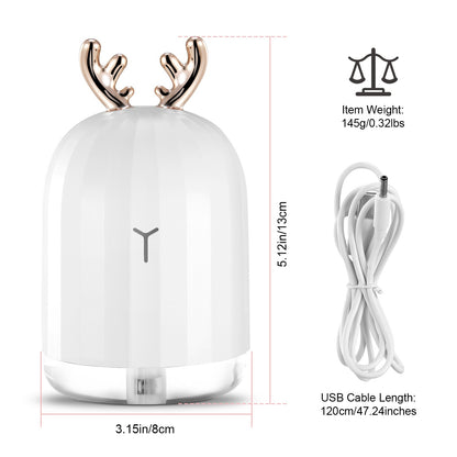 US Local 1Pc 220ml Cool Mist Humidifier Ultrasonic Air Diffuser Atomizer With 7 Color Breathing Lights Auto Off Office Home Yoga