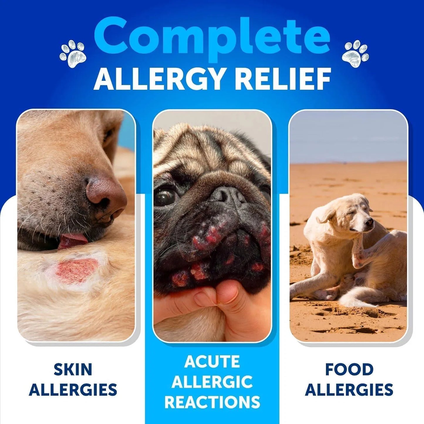 US Local Dog Allergy Relief Chews Itching Skin Relief For Dogs Fish Oil 3 Seasonal Allergies Pills Skin & Coat Anti ItchHot Spots Treatment Canine Immune Health Supplement 120 Soft Treats
