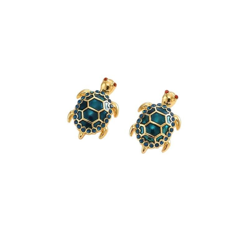 Turtle Stud Earrings Exquisite Cute Fashion Niche Design Party Ear Rings