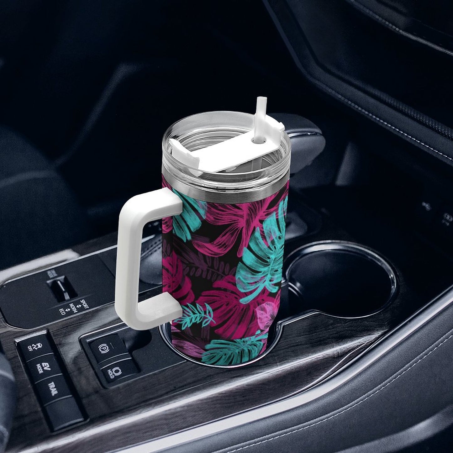 PHDT00124 POD US Local Tumbler 40 oz Large Capacity Car Cup Leaves
