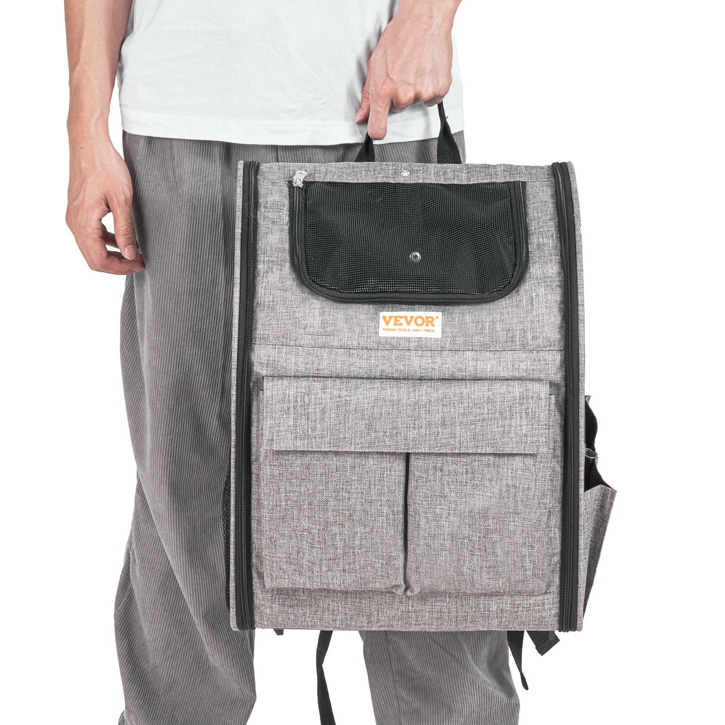 Rolling Pet Carrier Backpack With Removable Wheels For Under 18LBS, Large Soft Sided Wheeled Dog Carrier Cat Travel Carrier Airline Approved For Small Dogs And Medium Cats With Upgraded Wheels