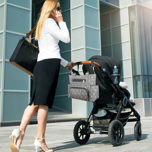 US Local 8Pcs Baby Nappy Diaper Bags Set For Mom Dad Mummy Handbags Multifunctional Diaper Changing Bags With Bottle Bag Mesh Bag Purse Diaper Pad 2 Burp Cloths 2 Hook Straps