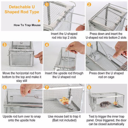 US Local Mouse Trap, Galvanized Iron Mouse Control Bait Catcher