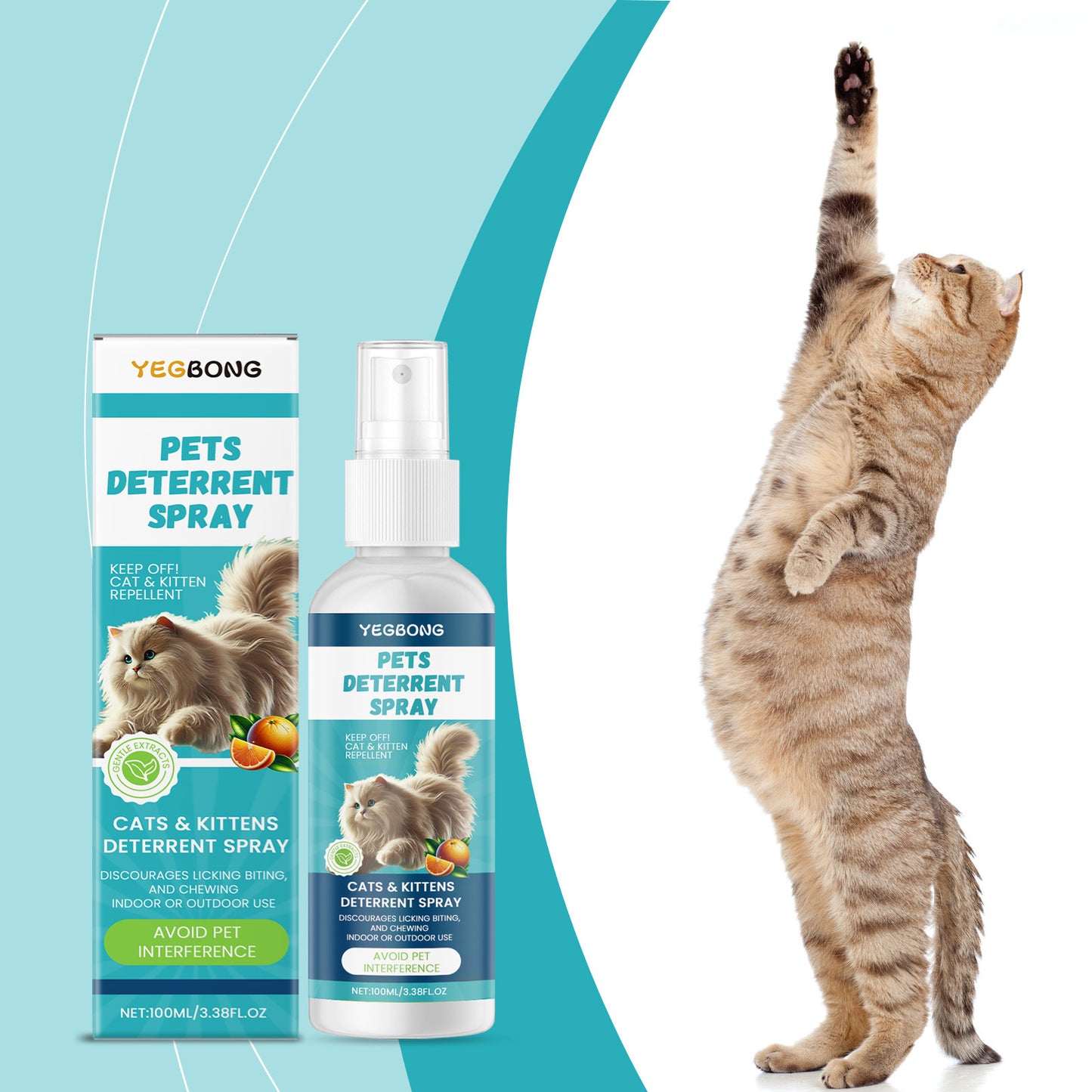 US Local Yegbong Cat Anti-Scratch Spray Indoor Restricted Area Set Up To Expel Pets Anti-scratch And Bite Furniture Sofa Spray