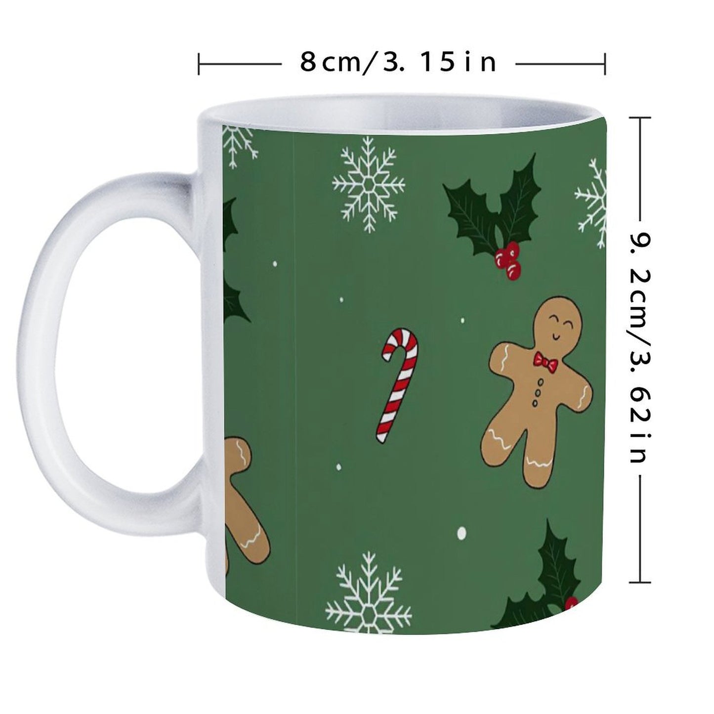 POD US Local White mug with full print, Christmas Biscuit 0097