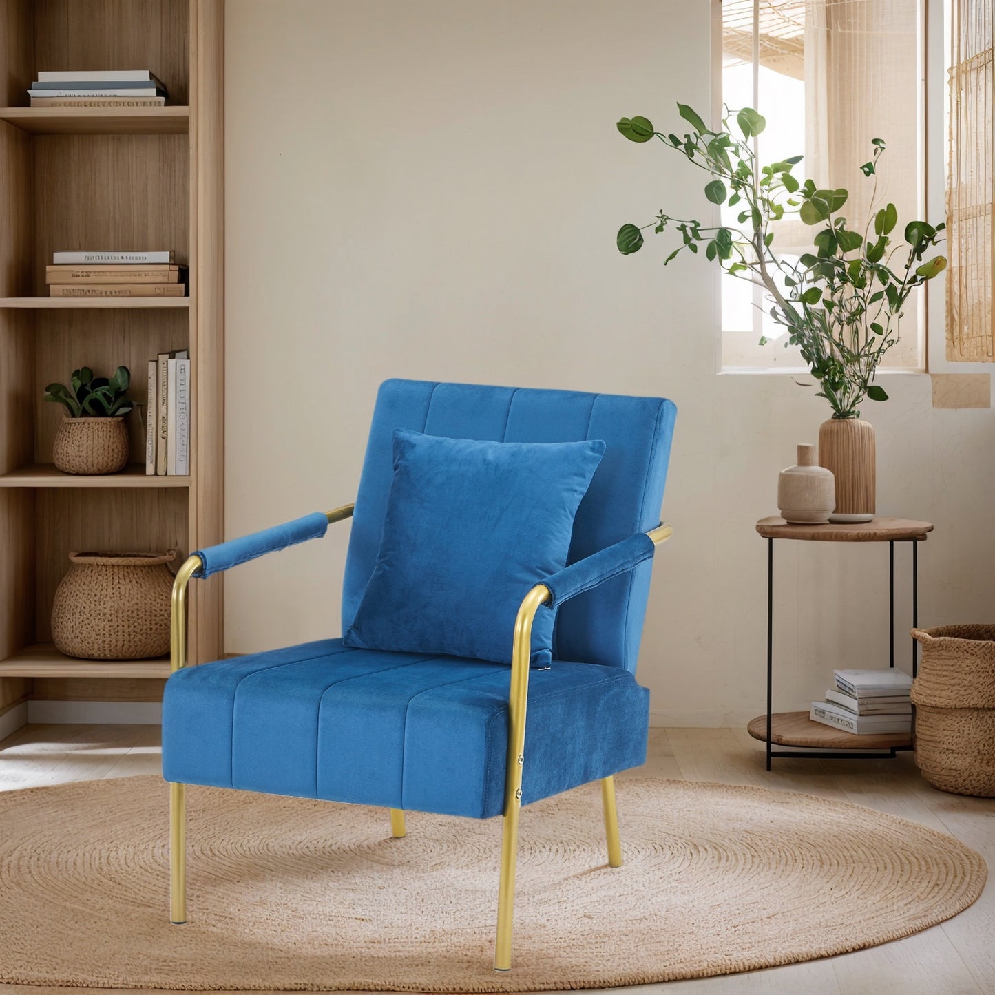 US Local Modern Velvet Accent Chair For Living Room