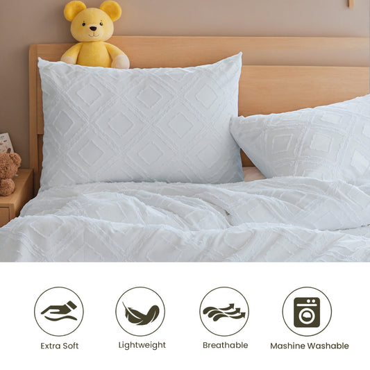 US Local Bohemian Style Quilt Cover Set, Cut Flower Quilt Cover, Tufted Quilt Cover Three-piece Set, One Quilt Cover And Two Pillowcases, Washable And Machine Washable Without Shrinkage, Suitable For Hotels