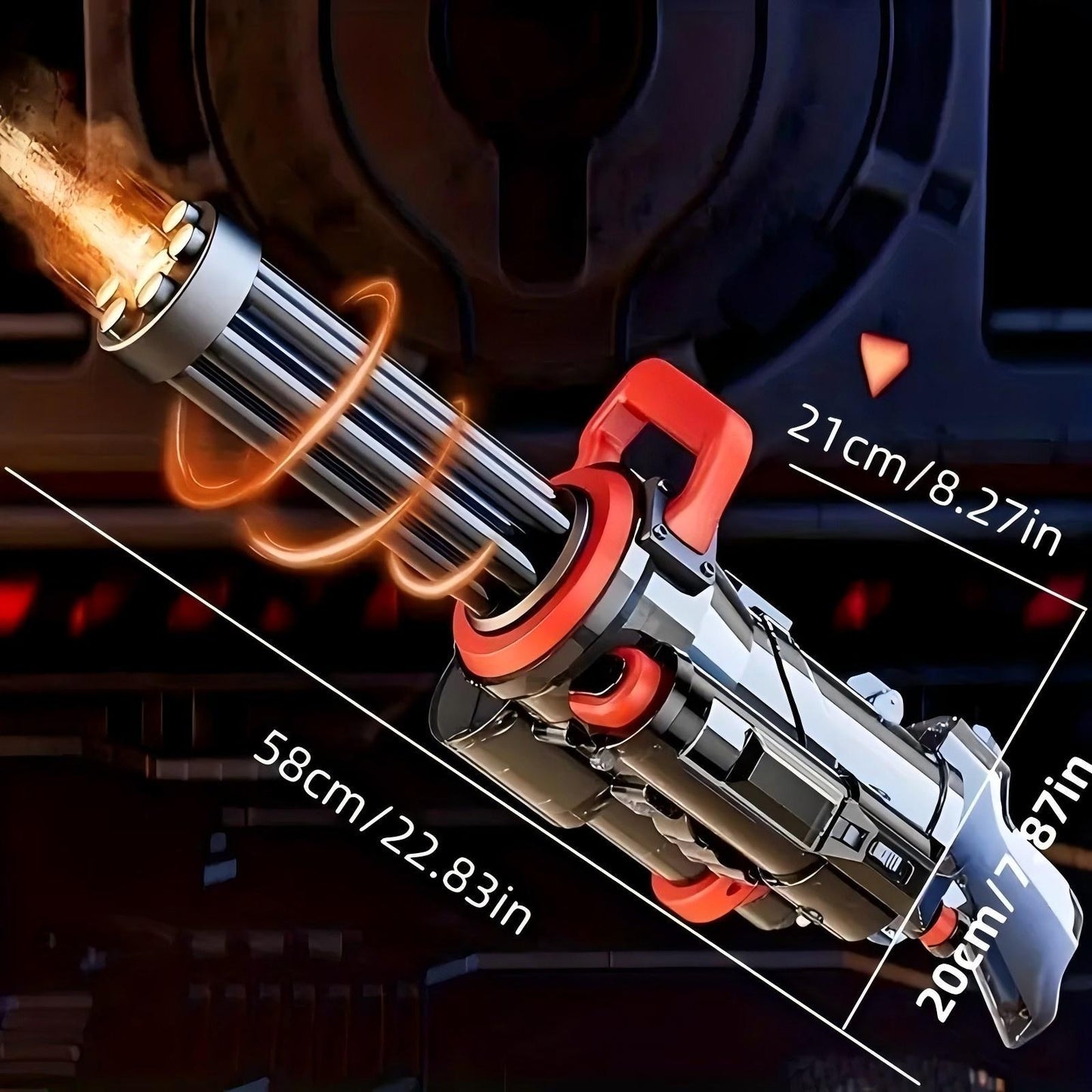 US Local Single Tube Gatling Water Gun With Powerful Pumping And Cool Blue Appearance, Enjoying The Fun Of Summer Coolness