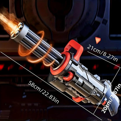 US Local Single Tube Gatling Water Gun With Powerful Pumping And Cool Blue Appearance, Enjoying The Fun Of Summer Coolness