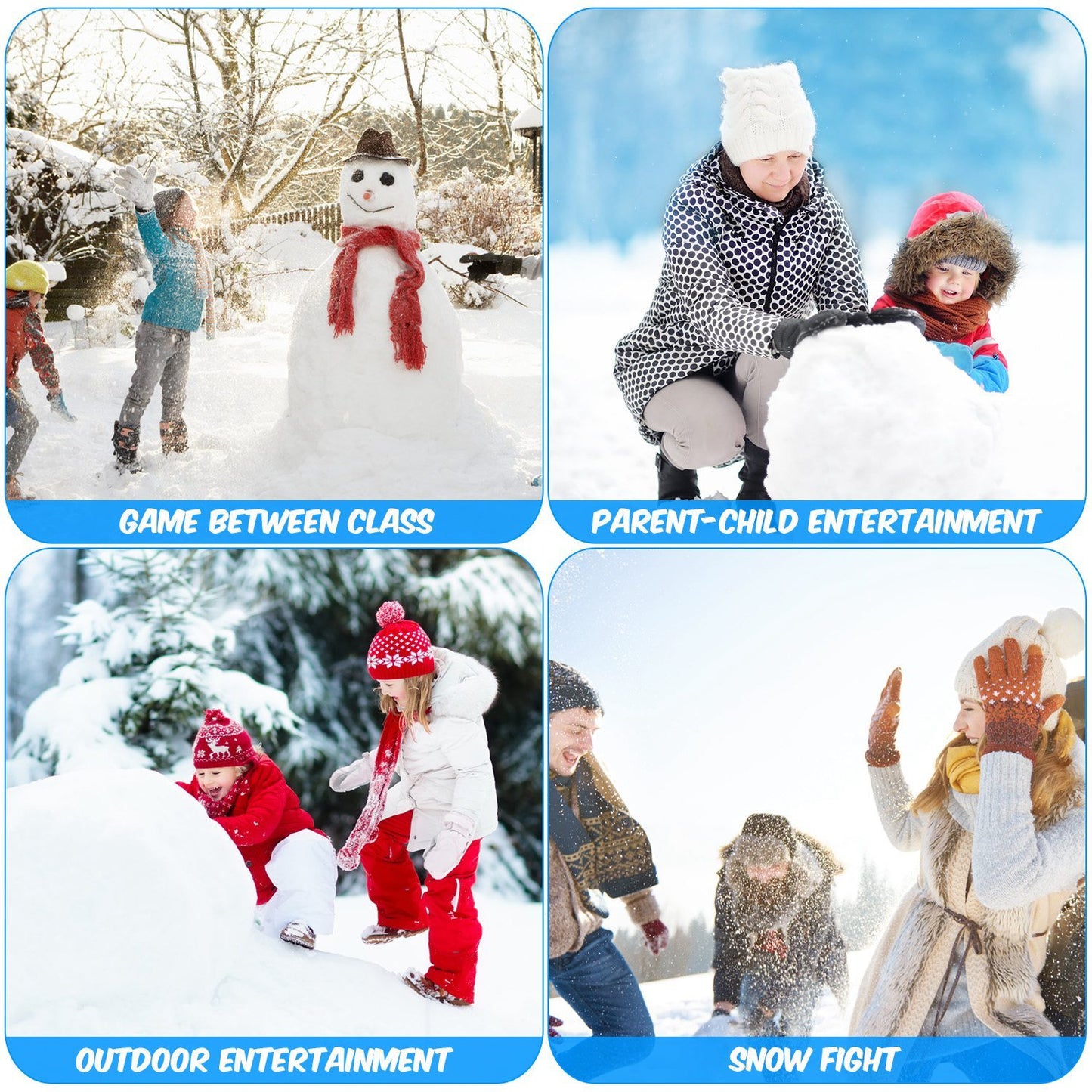 US Local Set Of 15Pcs Winter Snowball Tool Kit Kids Snow Molds Outdoor Snow Beach Toys For Kids Toddlers Adults Snowman Snowflake Duck Dinosaur