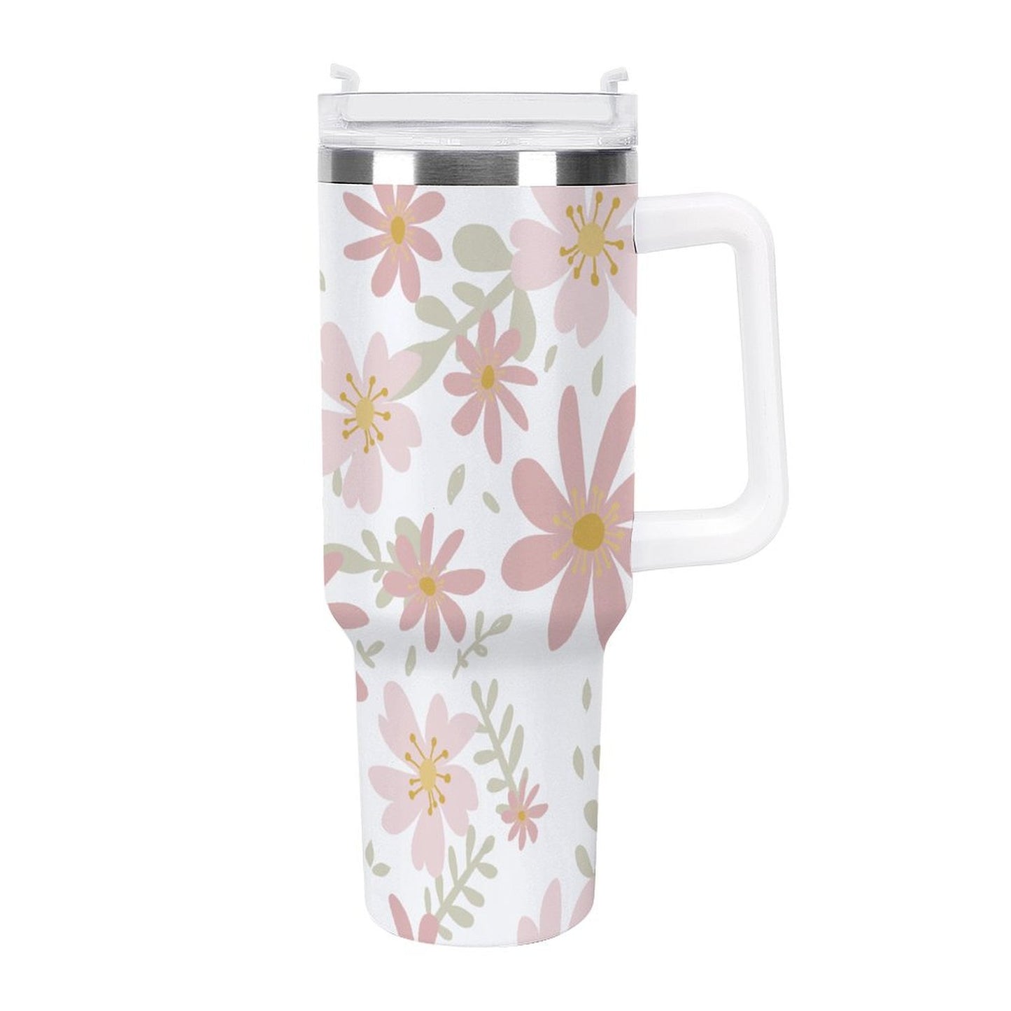PHDT00110 POD US Local Tumbler 40 oz Large Capacity Car Cup Pink, Flower