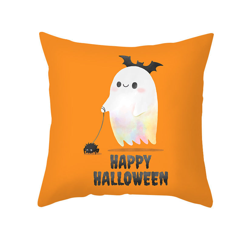 40 Style Halloween Pillowcase Pumpkin Letter Fly Velvet Pillow Cushion Cover