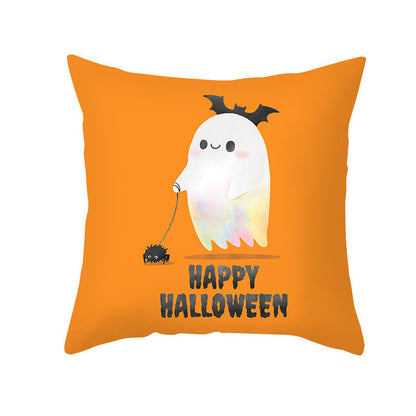 40 Style Halloween Pillowcase Pumpkin Letter Fly Velvet Pillow Cushion Cover