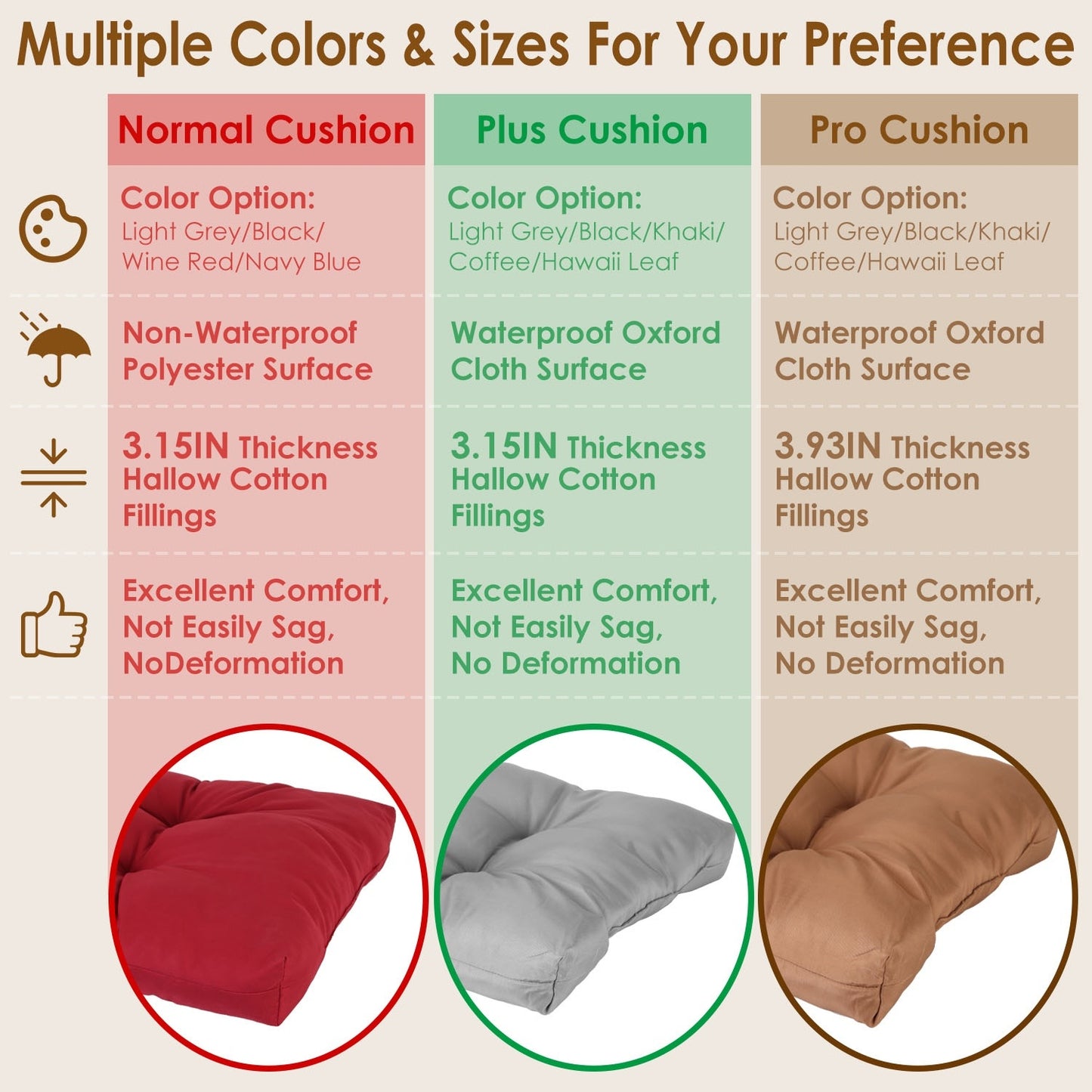 US Local 1Pc Bench Seat Cushion For Indoor Outdoor Furniture Water-Resistant Or Non-Water-Resistant Options 8CM Or 10CM 51.18 X 19.68IN For Garden Patio Balcony Entryway Fedex Shipping