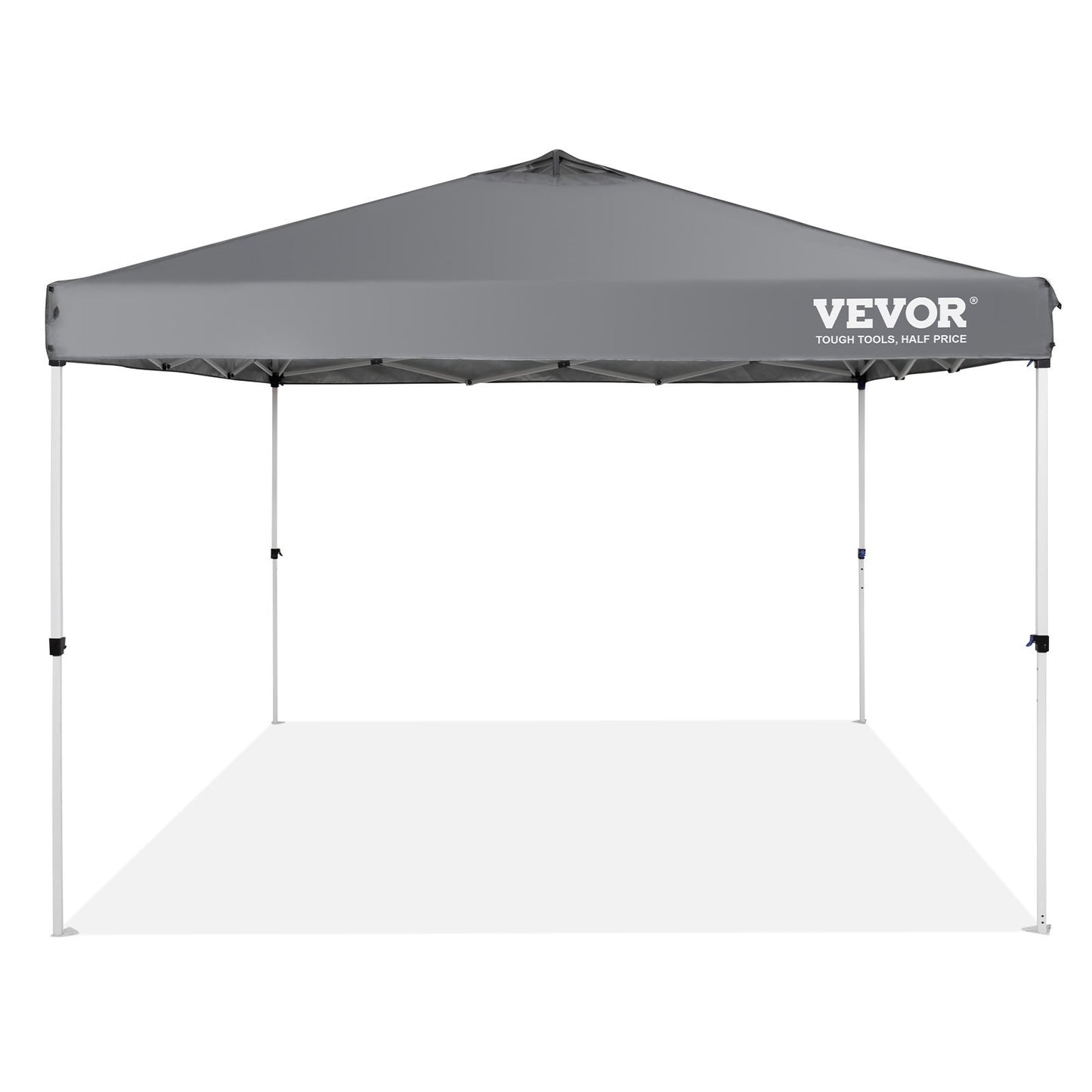 US Local VEVOR Pop Up Canopy Tent, 10 X 10 Ft, 250 D PU Silver Coated Tarp, With Portable Roller Bag And 4 Sandbags, Waterproof And Sun Shelter Gazebo For Outdoor Party, Camping, Commercial Events, Dark Gray
